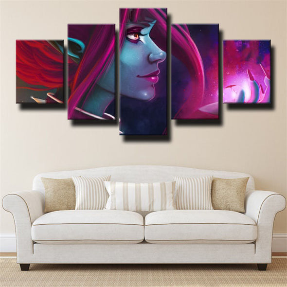 5 piece canvas art framed prints  League of Legends Evelynn wall decor-1200 (3)