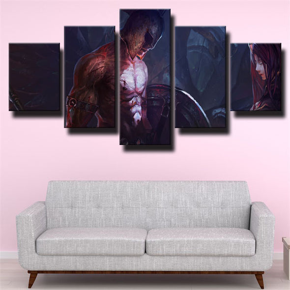 5 piece canvas art framed prints League of Legends Nidaleewall picture-1200 (3)