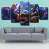 5 piece canvas art framed prints League of Legends Nunu wall picture-1200(2)