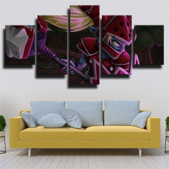 5 piece canvas art framed prints League of Legends Poppy wall picture-1200 (3)