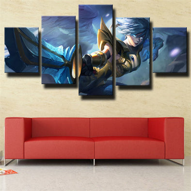5 piece canvas art framed prints League of Legends Riven decor picture-1200 (1)