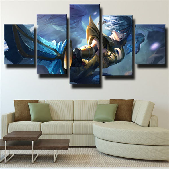 5 piece canvas art framed prints League of Legends Riven decor picture-1200 (2)