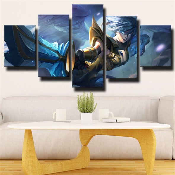 5 piece canvas art framed prints League of Legends Riven decor picture-1200 (3)
