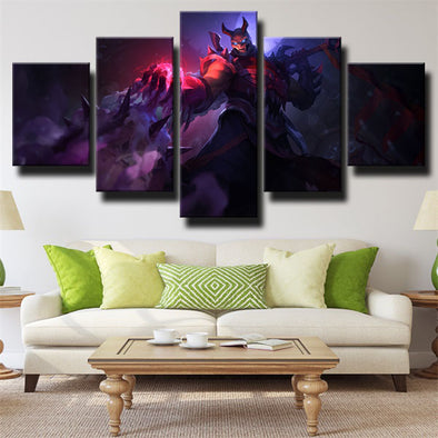 5 piece canvas art framed prints League of Legends Shen home decor-1200 (1)