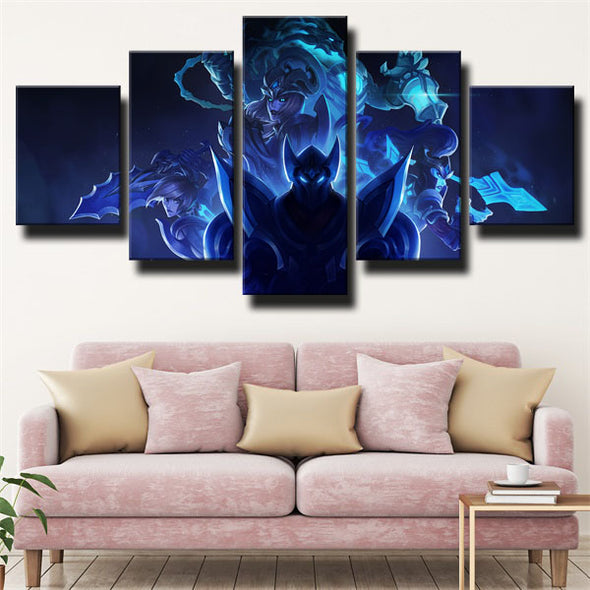 5 piece canvas art framed prints League of Legends Shyvana home decor-1200（3）