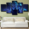 5 piece canvas art framed prints League of Legends Shyvana home decor-1200（2）
