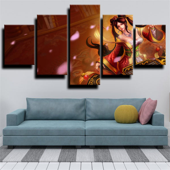 5 piece canvas art framed prints League of Legends Sona decor picture-1200 (2)