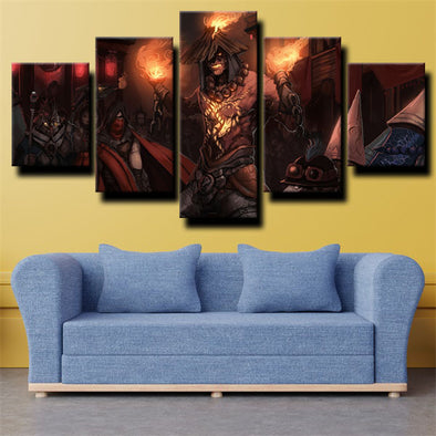 5 piece canvas art framed prints League of Legends Talon decor picture-1200 (1)