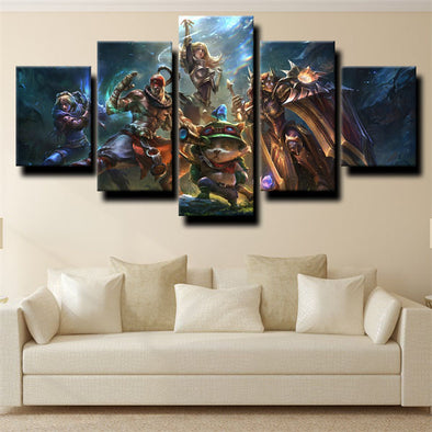 5 piece canvas art framed prints League of Legends Teemo wall picture-1200 (1)