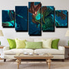 5 piece canvas art framed prints League of Legends Thresh wall picture-1200 (1)