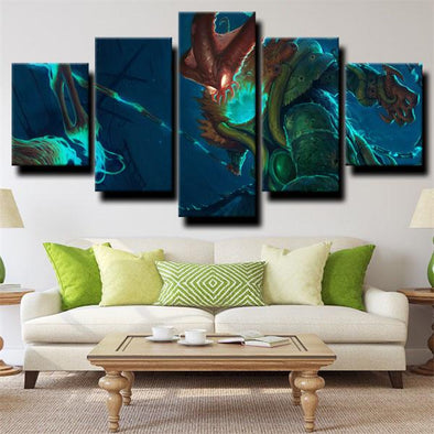 5 piece canvas art framed prints League of Legends Thresh wall picture-1200 (1)