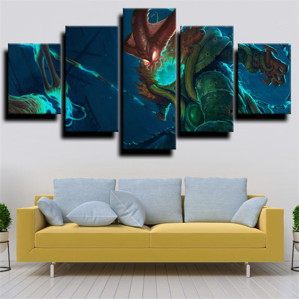 5 piece canvas art framed prints League of Legends Thresh wall picture-1200 (3)