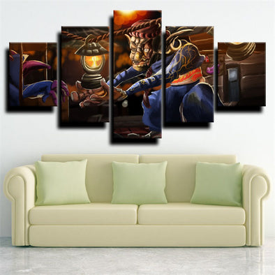 5 piece canvas art framed prints League of Legends Trundle home decor-1200 (1)