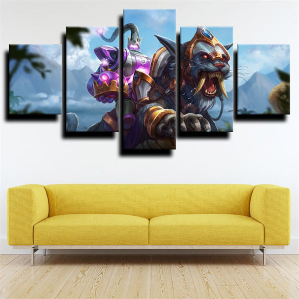 5 piece canvas art framed prints League of Legends Twitch wall picture-1200 (2)