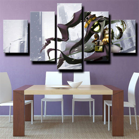 5 piece canvas art framed prints League of Legends Veigar decor picture-1200 (2)