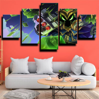 5 piece canvas art framed prints League of Legends Veigar home decor-1200 (1)