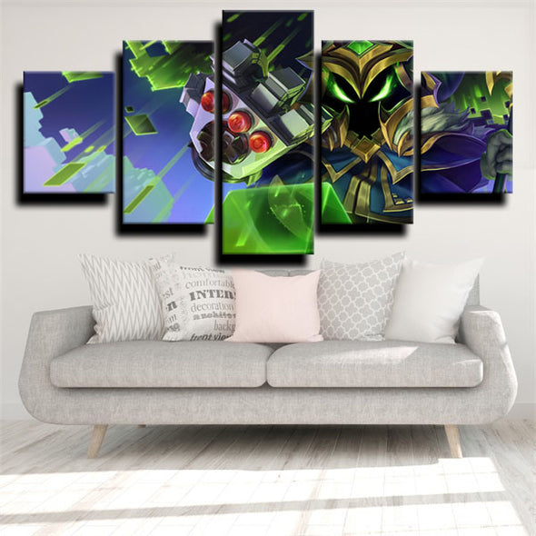 5 piece canvas art framed prints League of Legends Veigar home decor-1200 (3)