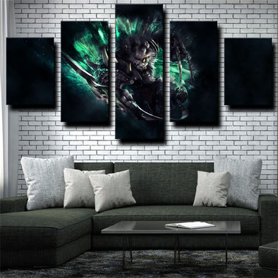 5 piece canvas art framed prints League of Legends decor picture-1220 (1)