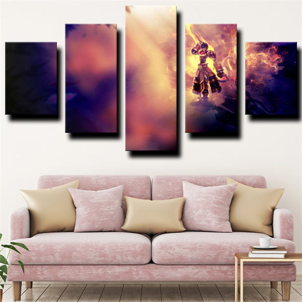 5 piece canvas art framed prints League of Legends live room decor-1223 (3)