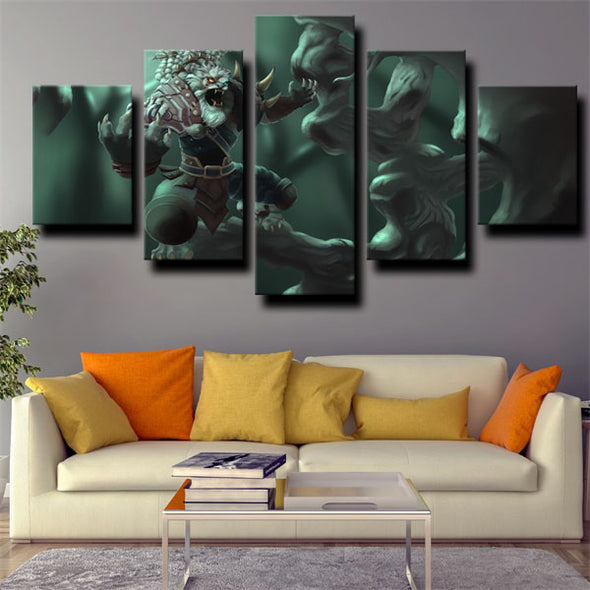 5 piece canvas art framed prints League of Legends wall decor-1222 (1)