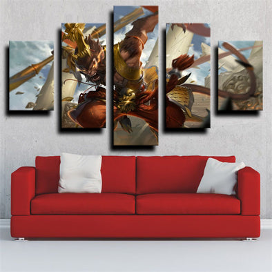5 piece canvas art framed prints League of Legends wall picture-1204 (1)