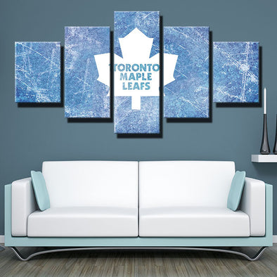 5 piece canvas art framed prints Leaves White Maple Leaf wall picture-1204 (1)