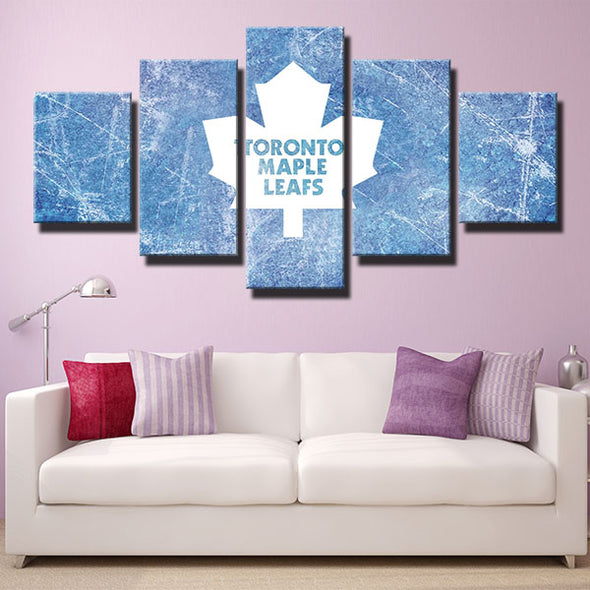 5 piece canvas art framed prints Leaves White Maple Leaf wall picture-1204 (3)