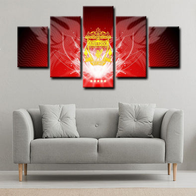 5 piece  canvas art framed prints  Liverpool Football Club live room decor1207 (1)