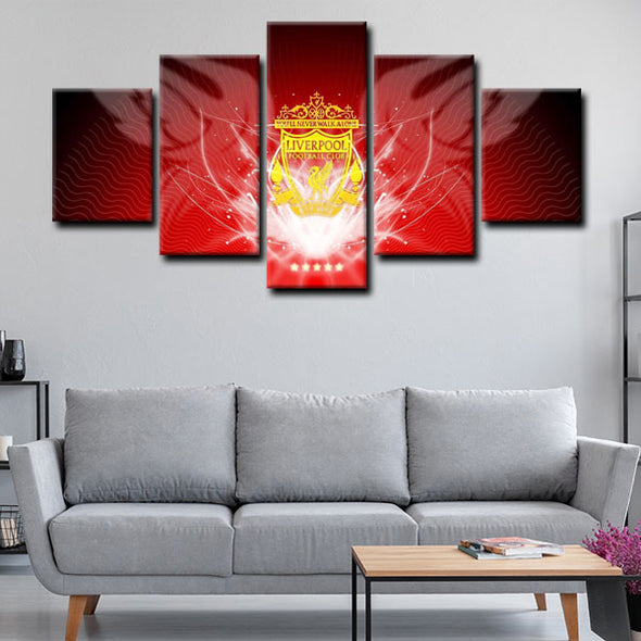 5 piece  canvas art framed prints  Liverpool Football Club live room decor1207 (2)