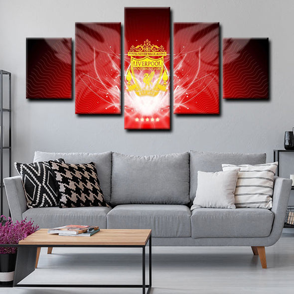 5 piece  canvas art framed prints  Liverpool Football Club live room decor1207 (3)