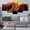 5 piece  canvas art framed prints  Los Angeles Lakers live room decor1207 (2)