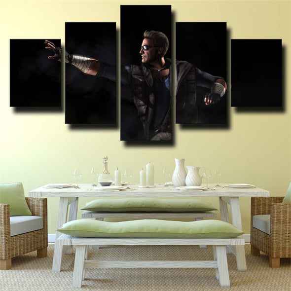 5 piece canvas art framed prints MKX Johnny Cage live room decor-1521 (1)