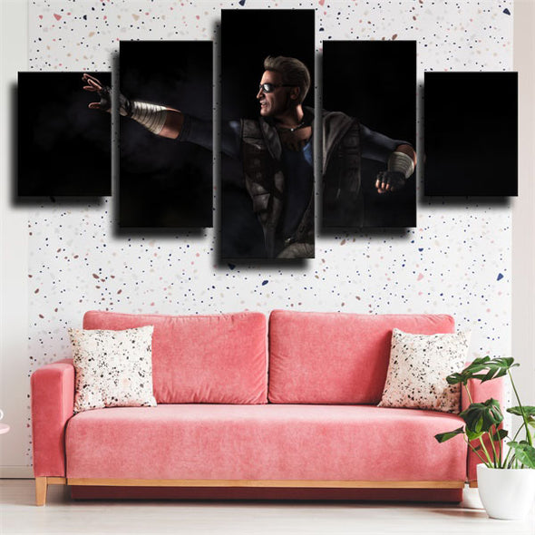 5 piece canvas art framed prints MKX Johnny Cage live room decor-1521 (2)