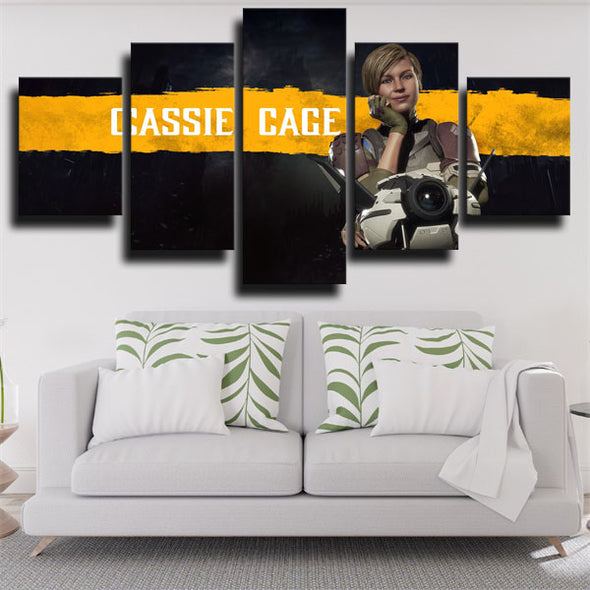 5 piece canvas art framed prints MKX characters Cassie Cage wall decor-1504 (3)