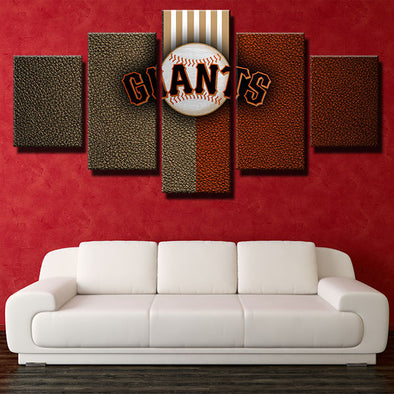 5 piece canvas art framed prints MLB  The G's team LOGO wall picture-1201 (1)