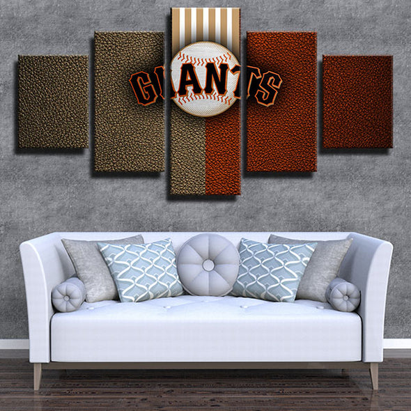 5 piece canvas art framed prints MLB  The G's team LOGO wall picture-1201 (3)