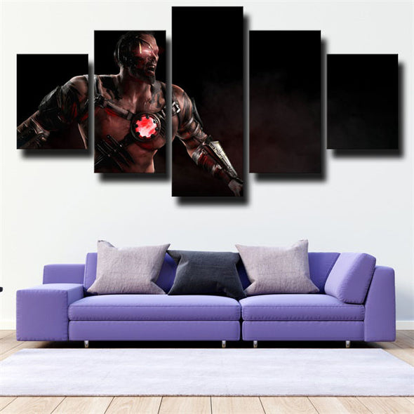 5 piece canvas art framed prints Mortal Kombat X Kano wall decor-1522 (3)