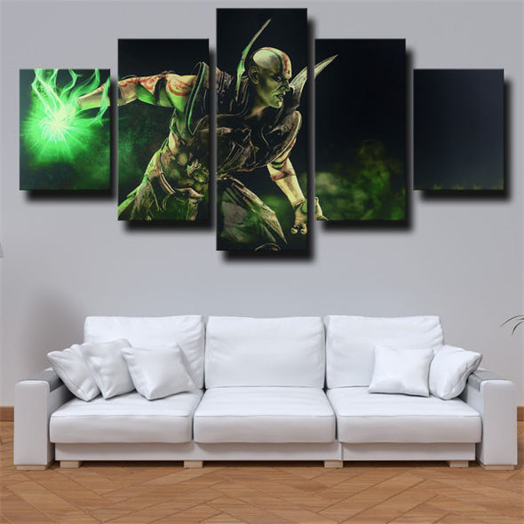 5 piece canvas art framed prints Mortal Kombat X Quan Chi wall picture-1536 (1)