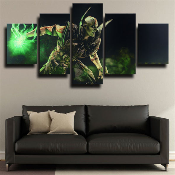 5 piece canvas art framed prints Mortal Kombat X Quan Chi wall picture-1536 (3)