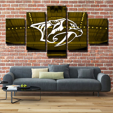 5 piece canvas art framed prints Mustard Cats Ceiling home decor-1204 (1)