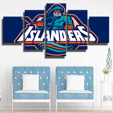  5 piece canvas art framed prints NY Islanders Fisherman decor pictur-1201 (1)