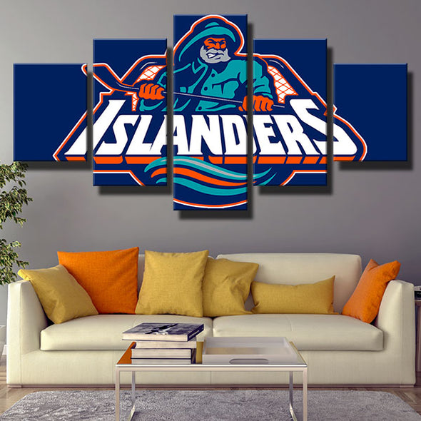  5 piece canvas art framed prints NY Islanders Fisherman decor pictur-1201 (4)