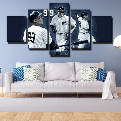 5 piece canvas art framed prints NY Yankees Aaron Judge wall decor-1201 (1)
