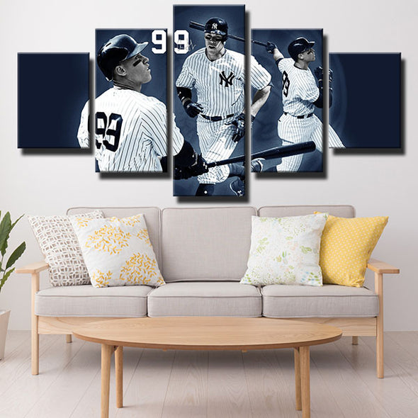 5 piece canvas art framed prints NY Yankees Aaron Judge wall decor-1201 (4)