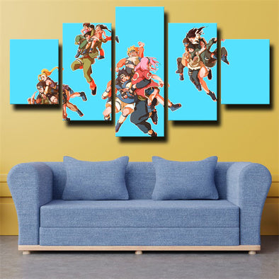 5 piece canvas art framed prints Naruto 4 team members wall picture-1748 (1)