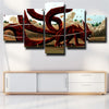 5 piece canvas art framed prints Naruto nine tails live room decor-1799 (3)