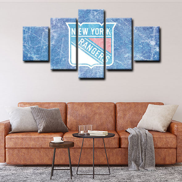 5 piece  canvas art framed prints  New York Rangers  live room decor1207 (2)