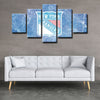 5 piece  canvas art framed prints  New York Rangers  live room decor1207 (4)