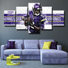 5 piece canvas art framed prints Nords purple white Teddy home decor-1233 (2)
