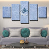 5 piece canvas art framed prints Nuckers powder blue ice wall decor-1201 (3)